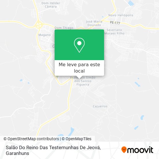Salão Do Reino Das Testemunhas De Jeová mapa