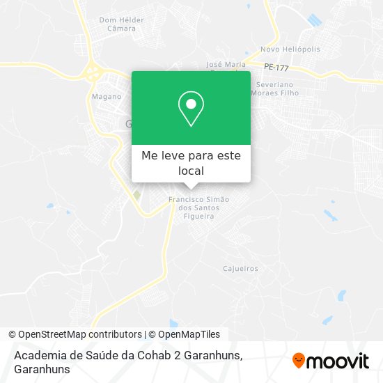 Academia de Saúde da Cohab 2 Garanhuns mapa