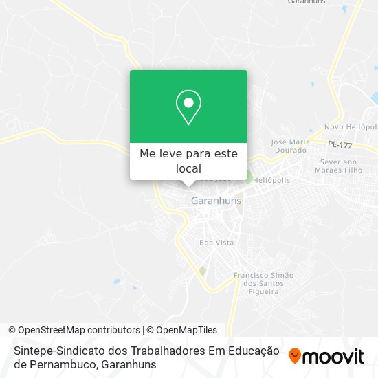 Sintepe-Sindicato dos Trabalhadores Em Educação de Pernambuco mapa