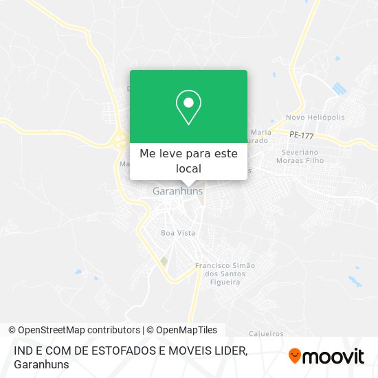 IND E COM DE ESTOFADOS E MOVEIS LIDER mapa