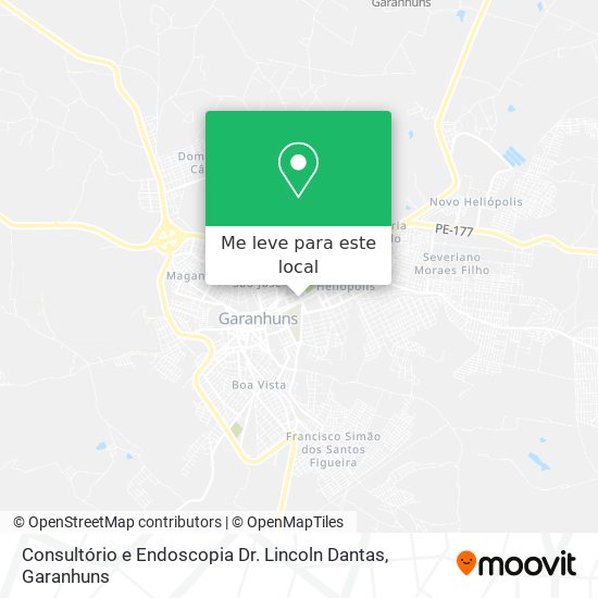 Consultório e Endoscopia Dr. Lincoln Dantas mapa