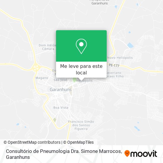 Consultório de Pneumologia Dra. Simone Marrocos mapa