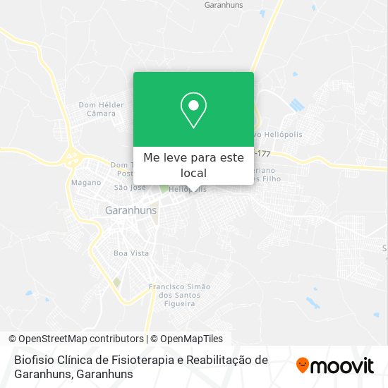 Biofisio Clínica de Fisioterapia e Reabilitação de Garanhuns mapa