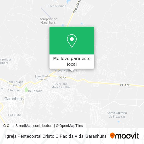 Igreja Pentecostal Cristo O Pao da Vida mapa