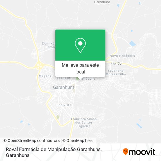 Roval Farmácia de Manipulação Garanhuns mapa