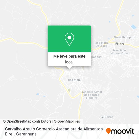 Carvalho Araujo Comercio Atacadista de Alimentos Eireli mapa
