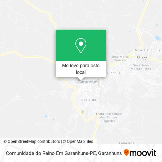 Comunidade do Reino Em Garanhuns-PE mapa