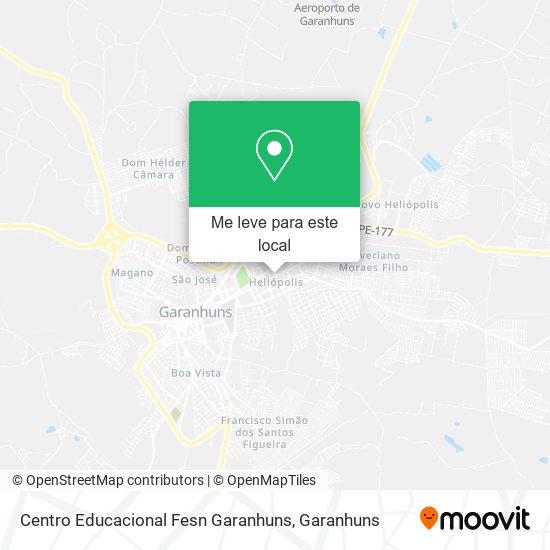 Centro Educacional Fesn Garanhuns mapa