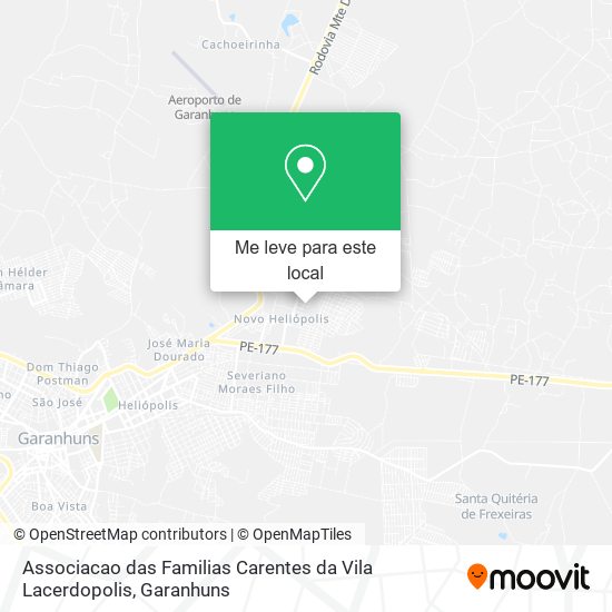 Associacao das Familias Carentes da Vila Lacerdopolis mapa