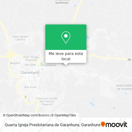 Quarta Igreja Presbiteriana de Garanhuns mapa