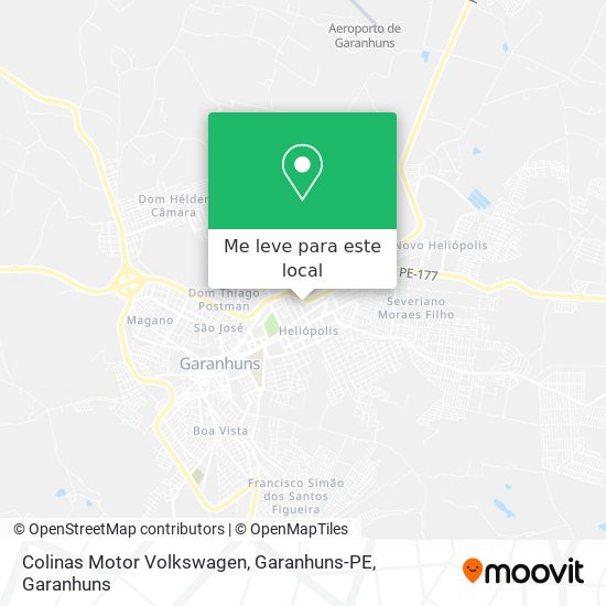 Colinas Motor Volkswagen, Garanhuns-PE mapa