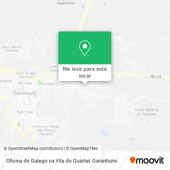 Oficina do Galego na Vila do Quartel mapa