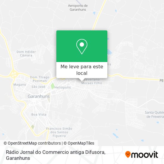 Rádio Jornal do Commercio antiga Difusora mapa