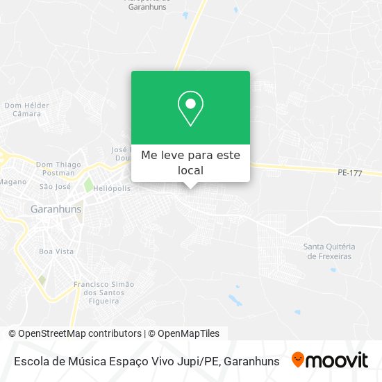 Escola de Música Espaço Vivo Jupi / PE mapa