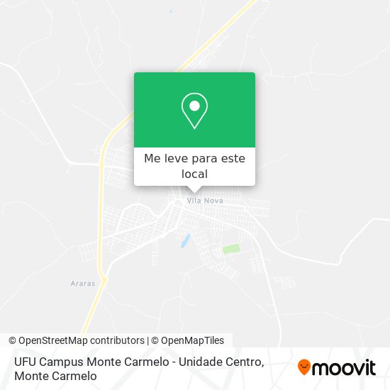 UFU Campus Monte Carmelo - Unidade Centro mapa