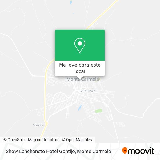 Show Lanchonete Hotel Gontijo mapa