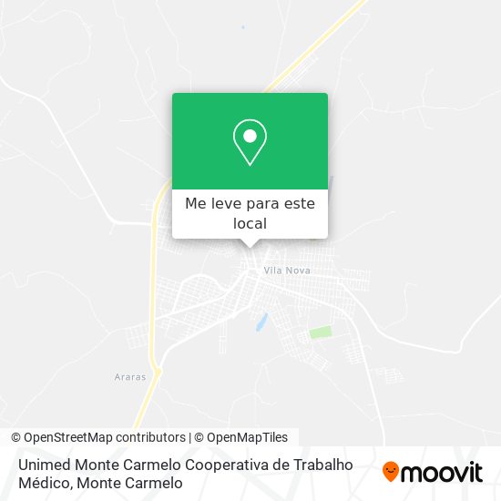 Unimed Monte Carmelo Cooperativa de Trabalho Médico mapa