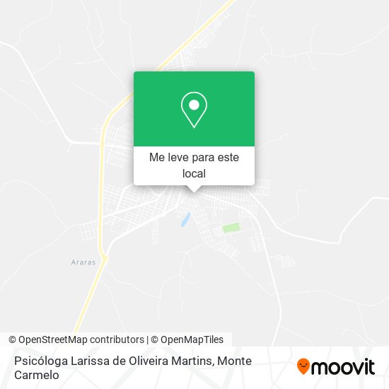 Psicóloga Larissa de Oliveira Martins mapa