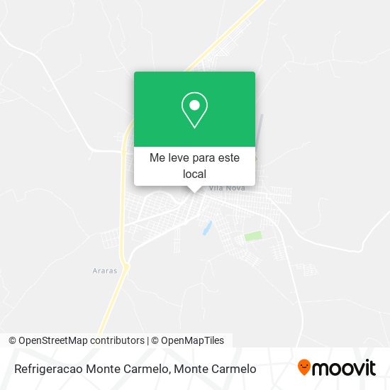 Refrigeracao Monte Carmelo mapa