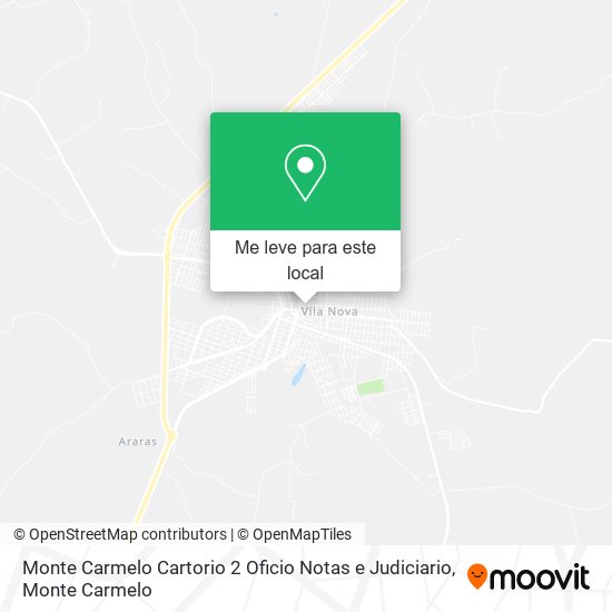 Monte Carmelo Cartorio 2 Oficio Notas e Judiciario mapa