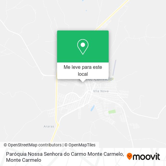 Paróquia Nossa Senhora do Carmo Monte Carmelo mapa