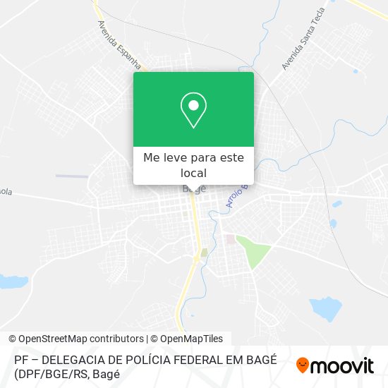 PF – DELEGACIA DE POLÍCIA FEDERAL EM BAGÉ mapa