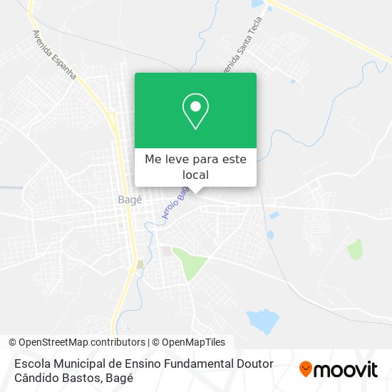 Escola Municipal de Ensino Fundamental Doutor Cândido Bastos mapa