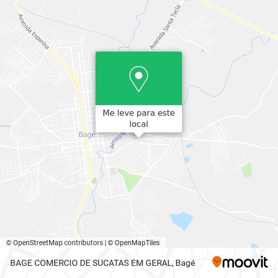BAGE COMERCIO DE SUCATAS EM GERAL mapa