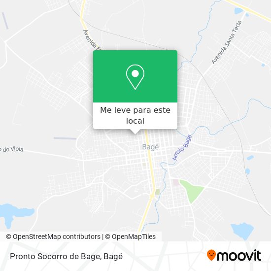 Pronto Socorro de Bage mapa