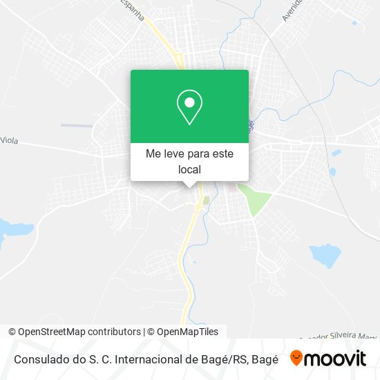 Consulado do S. C. Internacional de Bagé / RS mapa