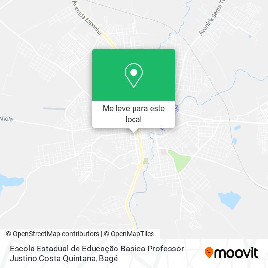 Escola Estadual de Educação Basica Professor Justino Costa Quintana mapa