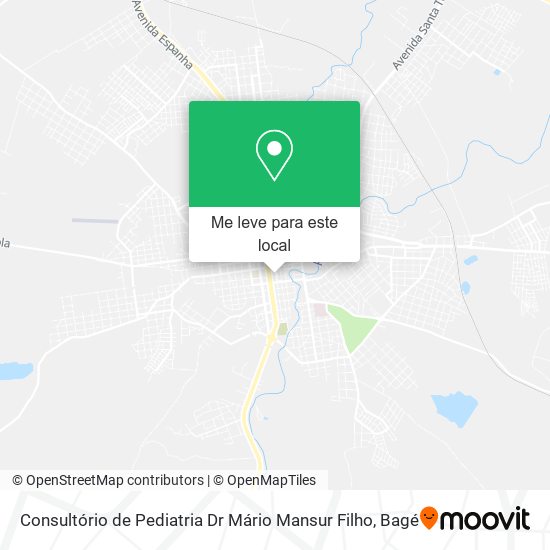 Consultório de Pediatria Dr Mário Mansur Filho mapa