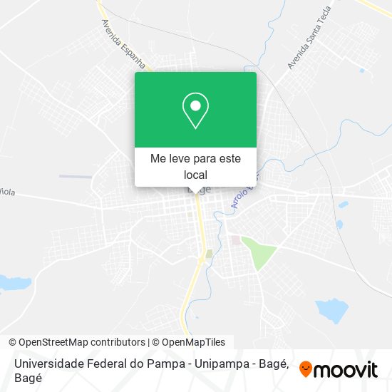 Universidade Federal do Pampa - Unipampa - Bagé mapa