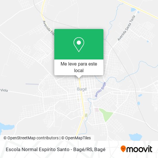 Escola Normal Espírito Santo - Bagé / RS mapa