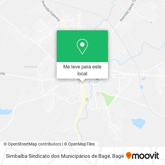 Simbaíba Sindicato dos Municipários de Bagé mapa
