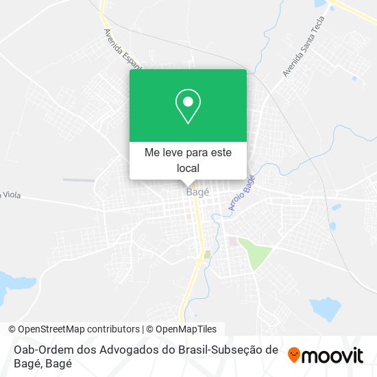 Oab-Ordem dos Advogados do Brasil-Subseção de Bagé mapa