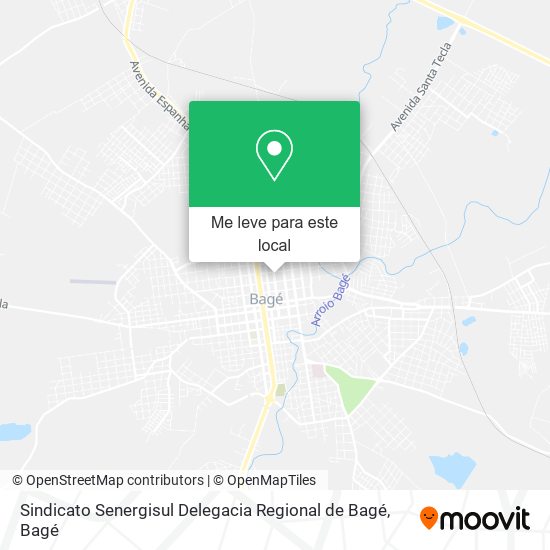 Sindicato Senergisul Delegacia Regional de Bagé mapa