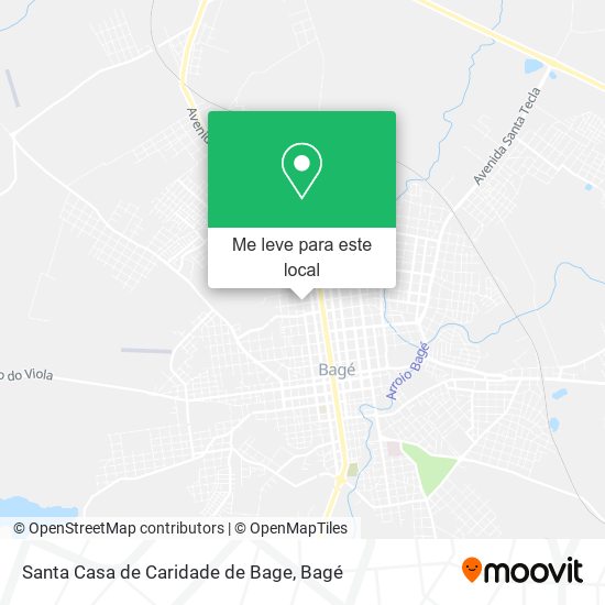 Santa Casa de Caridade de Bage mapa