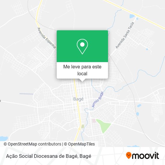 Ação Social Diocesana de Bagé mapa