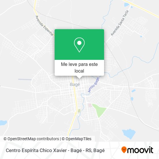 Centro Espírita Chico Xavier - Bagé - RS mapa