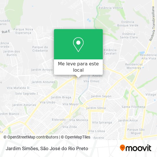 Jardim Simões mapa