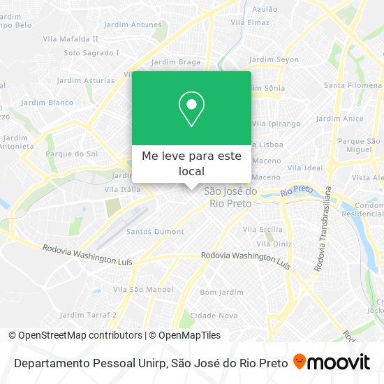 Departamento Pessoal Unirp mapa