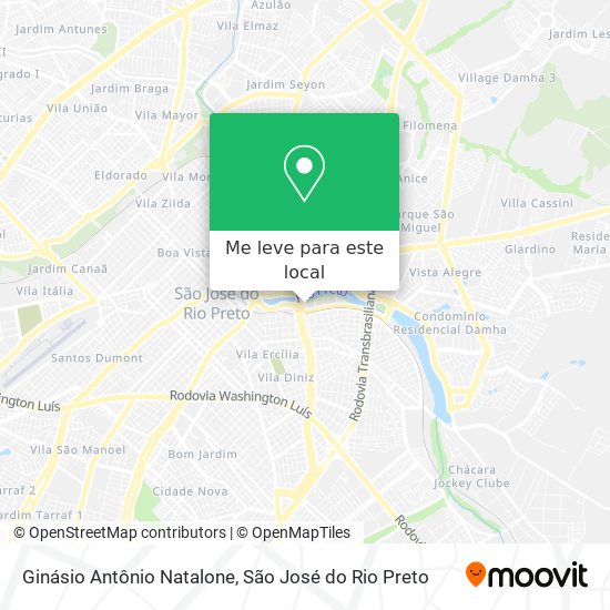 Ginásio Antônio Natalone mapa