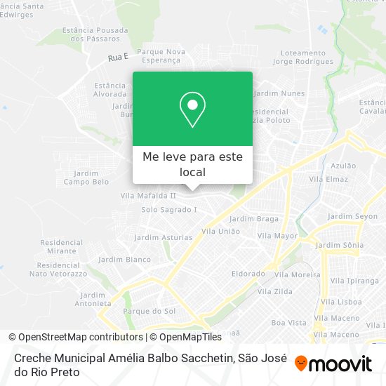 Creche Municipal Amélia Balbo Sacchetin mapa