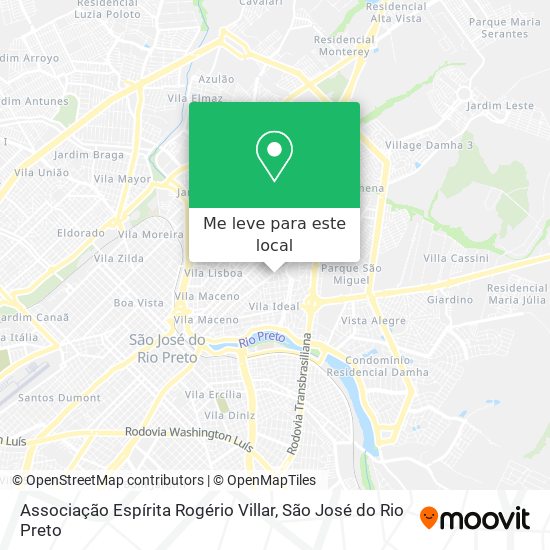 Associação Espírita Rogério Villar mapa