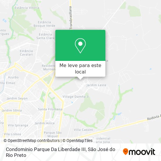 Condomínio Parque Da Liberdade III mapa