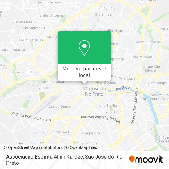 Associação Espírita Allan Kardec mapa