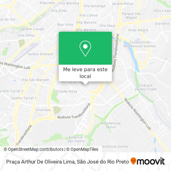 Praça Arthur De Oliveira Lima mapa