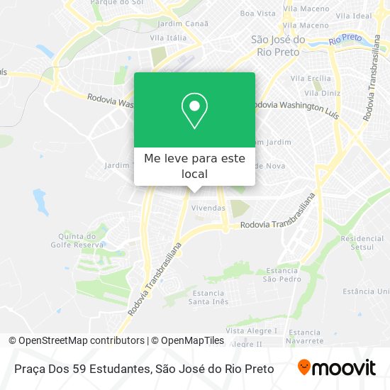 Praça Dos 59 Estudantes mapa