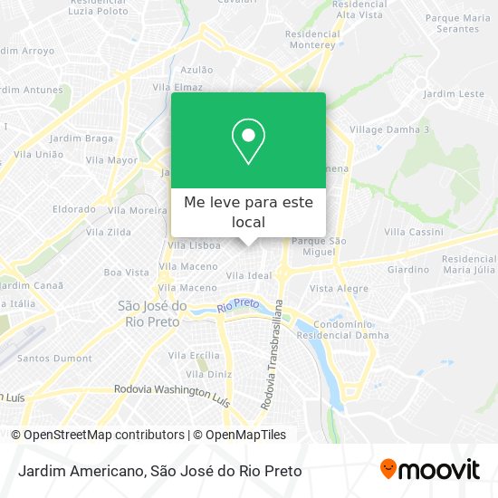 Jardim Americano mapa